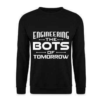 Ai Robotique Geek Tech Humour Robot - Sweat-shirt Unisexe - noir - Devant - Alina (178cm) & Michal (187cm)