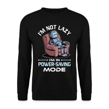 Ai Robotique Geek Tech Humour Robot - Sweat-shirt Unisexe - noir - Devant - Alina (178cm) & Michal (187cm)