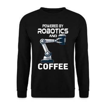 Ai Robotique Geek Tech Humour Robot - Sweat-shirt Unisexe - noir - Devant - Alina (178cm) & Michal (187cm)