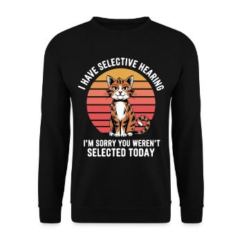 Sarcasm Kitten Cat - Unisex Sweatshirt - black - Front - Alina (178cm) & Michal (187cm)