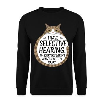 Sarcasm Kitten Cat - Unisex Sweatshirt - black - Front - Alina (178cm) & Michal (187cm)