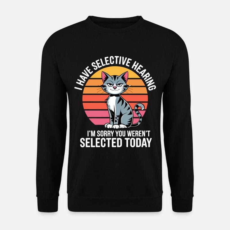 Sarkasmus Kätzchen Katze - Unisex Pullover - Schwarz