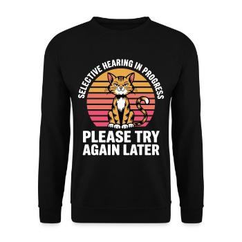 Sarcasm Kitten Cat - Unisex Sweatshirt - black - Front - Alina (178cm) & Michal (187cm)