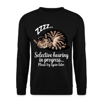 Sarcasm Kitten Cat - Unisex Sweatshirt - black - Front - Alina (178cm) & Michal (187cm)