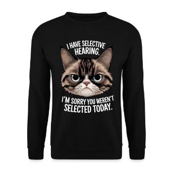 Sarcasm Kitten Cat - Unisex Sweatshirt - black - Front - Alina (178cm) & Michal (187cm)