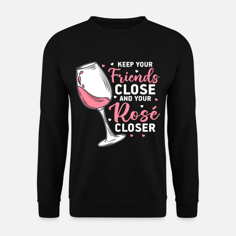 Wine Rosé - Unisex Sweatshirt - black