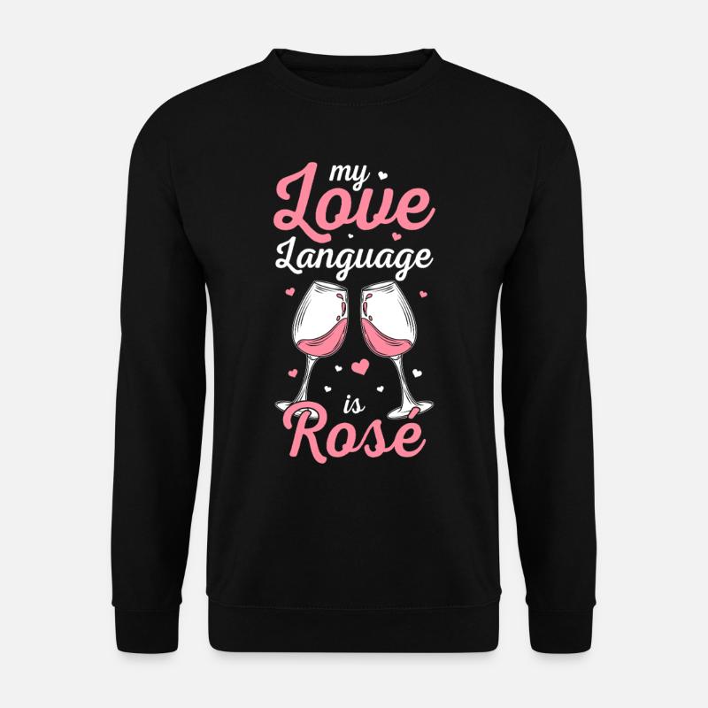 Wein Rosé - Unisex Pullover - Schwarz