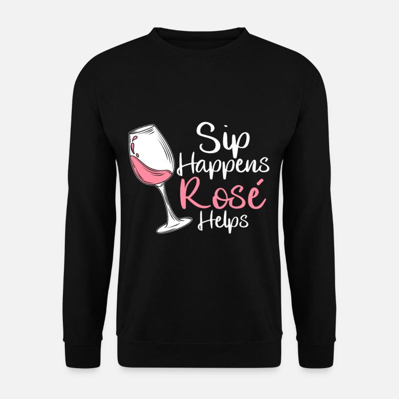 Wein Rosé - Unisex Pullover - Schwarz
