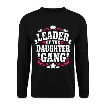 Geschenke Zum Vatertag Für Papa - Unisex Pullover - Schwarz - Vorne - Alina (178cm) & Michal (187cm)