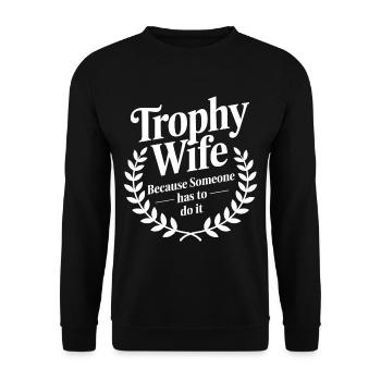 Ehefrau - Unisex Pullover - Schwarz - Vorne - Alina (178cm) & Michal (187cm)