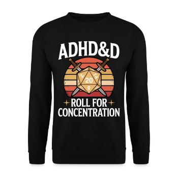 Adhd RPG - Unisex Sweatshirt - black - Front - Alina (178cm) & Michal (187cm)