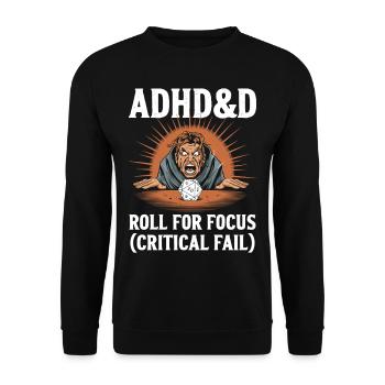 Adhd RPG - Unisex Sweatshirt - black - Front - Alina (178cm) & Michal (187cm)