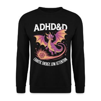 Adhd RPG - Unisex Sweatshirt - black - Front - Alina (178cm) & Michal (187cm)
