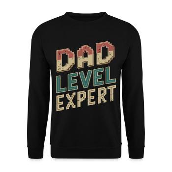 Geschenke Zum Vatertag Für Papa - Unisex Pullover - Schwarz - Vorne - Alina (178cm) & Michal (187cm)