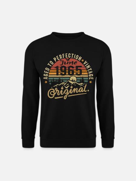 Geburtstag Juni 1965 Juni 1965 June 1965 - Unisex Pullover - Schwarz