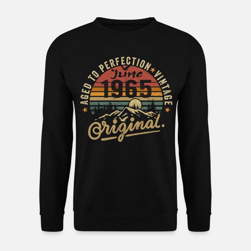 Geburtstag Juni 1965 Juni 1965 June 1965 - Unisex Pullover - Schwarz