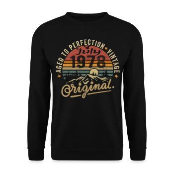 July 1978 July 1978 birthday july 1978 - Unisex Sweatshirt - black - Front - Alina (178cm) & Michal (187cm)