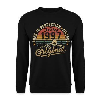 July 1997 July 1997 birthday july 1997 - Unisex Sweatshirt - black - Front - Alina (178cm) & Michal (187cm)