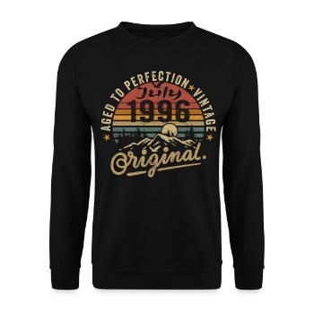 July 1996 July 1996 birthday july 1996 - Unisex Sweatshirt - black - Front - Alina (178cm) & Michal (187cm)