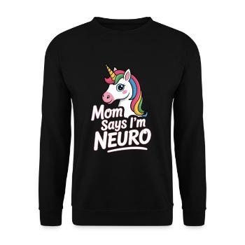 Neurodivers - Unisex Pullover - Schwarz - Vorne - Alina (178cm) & Michal (187cm)