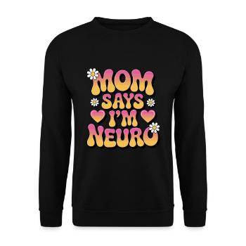 Neurodivers - Unisex Pullover - Schwarz - Vorne - Alina (178cm) & Michal (187cm)
