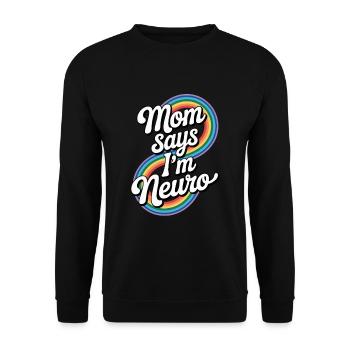Neurodivers - Unisex Pullover - Schwarz - Vorne - Alina (178cm) & Michal (187cm)
