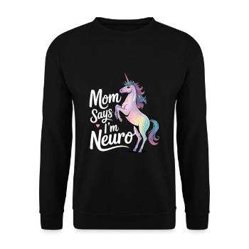 Neurodivers - Unisex Pullover - Schwarz - Vorne - Alina (178cm) & Michal (187cm)