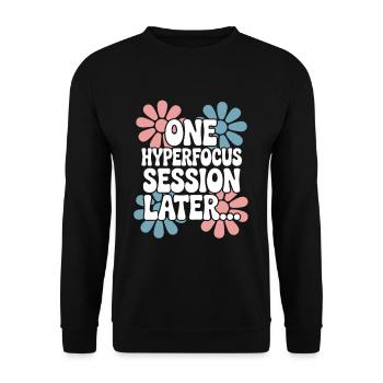 TDAH - Sweat-shirt Unisexe - noir - Devant - Alina (178cm) & Michal (187cm)