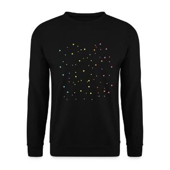 Rainbow dots pattern gift idea - Unisex Sweatshirt - black - Front - Alina (178cm) & Michal (187cm)