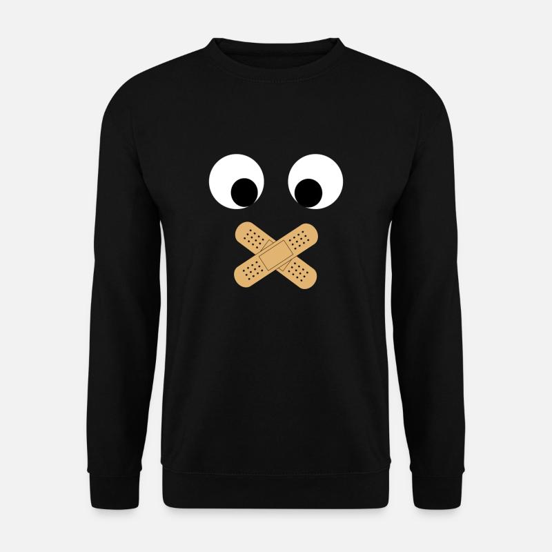 Gesicht Mund Verbieten lustiges Geschenk für Kind - Unisex Pullover - Schwarz