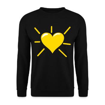 Sun heart summer gift - Unisex Sweatshirt - black - Front - Alina (178cm) & Michal (187cm)