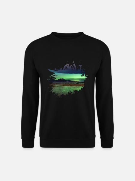 Nordpool Polarlicht Farbfleck - Unisex Pullover - Schwarz