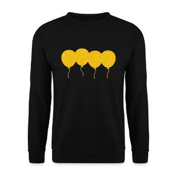 Ballons d’or Anniversaire étincelant - Sweat-shirt Unisexe - noir - Devant - Alina (178cm) & Michal (187cm)