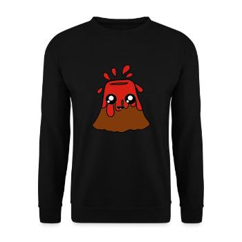 Sweet volcano - Unisex Sweatshirt - black - Front - Alina (178cm) & Michal (187cm)