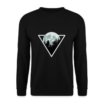 Wolf Moon Anheulen Gift - Unisex Sweatshirt - black - Front - Alina (178cm) & Michal (187cm)