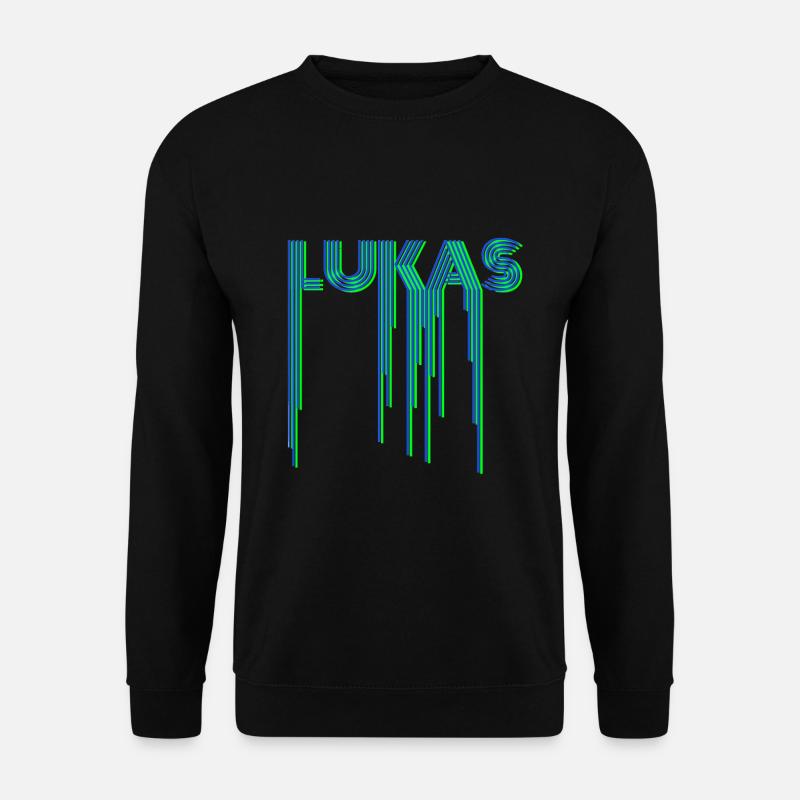 Lukas Luka first name lettering - Unisex Sweatshirt - black