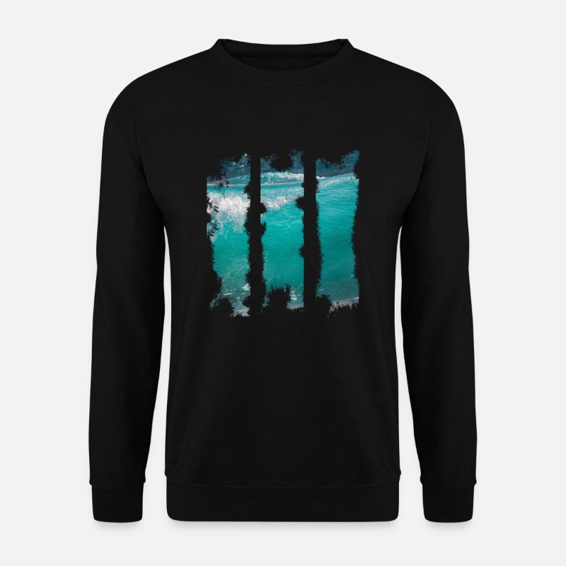 Wellen - Unisex Pullover - Schwarz