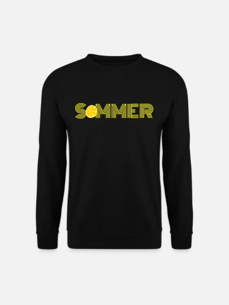 Sommer mit Limone / Zitrone - Unisex Pullover - Schwarz