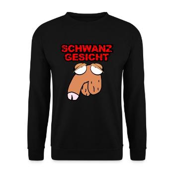 Schwanz Gesicht - Unisex Pullover - Schwarz - Vorne - Alina (178cm) & Michal (187cm)