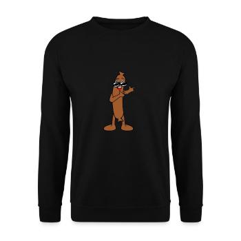 Cool sausage with sunglasses gift - Unisex Sweatshirt - black - Front - Alina (178cm) & Michal (187cm)