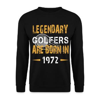 Legendärer Golfer Werden 1972 Geboren - Golf - Unisex Pullover - Schwarz - Vorne - Alina (178cm) & Michal (187cm)
