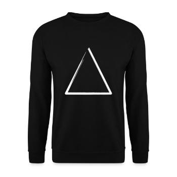White Weathered Triangle Frame - Unisex Sweatshirt - black - Front - Alina (178cm) & Michal (187cm)