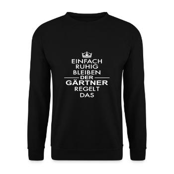 DER GÄRTNER - Unisex Pullover - Schwarz - Vorne - Alina (178cm) & Michal (187cm)