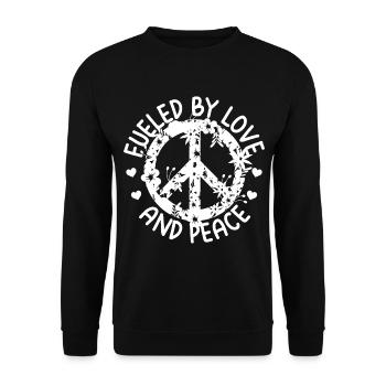 Hippies - Unisex Pullover - Schwarz - Vorne - Alina (178cm) & Michal (187cm)