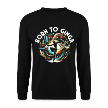 Brasilianischer Capoeira Kampfsportler Sport - Unisex Pullover - Schwarz - Vorne - Alina (178cm) & Michal (187cm)