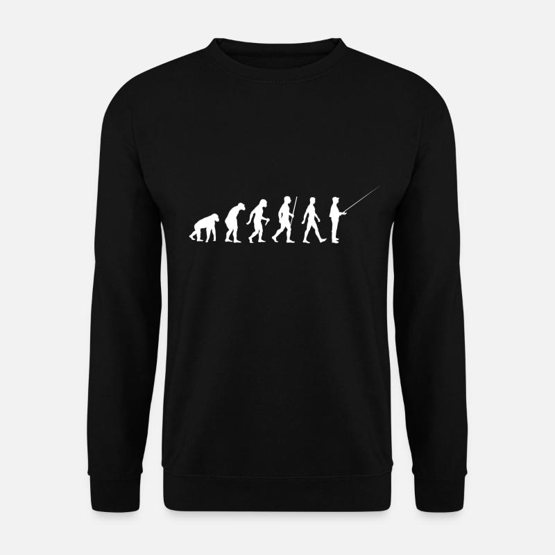 Pêcheur évolution - Sweat-shirt Unisexe - noir