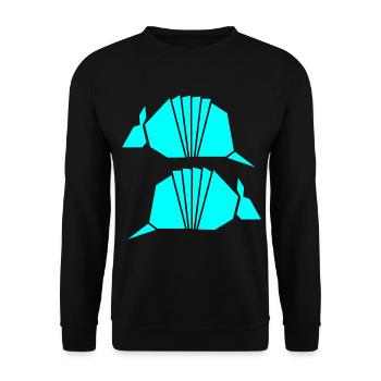 GÜRTELTIERe - Unisex Pullover - Schwarz - Vorne - Alina (178cm) & Michal (187cm)