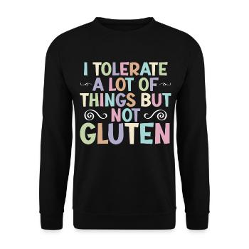 Intolérance au gluten sans gluten maladie cœliaque - Sweat-shirt Unisexe - noir - Devant - Alina (178cm) & Michal (187cm)