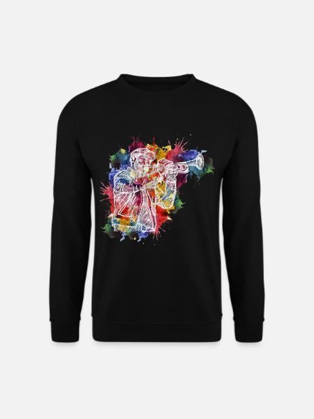 Abstract trumpet music teacher - Unisex Sweatshirt - black