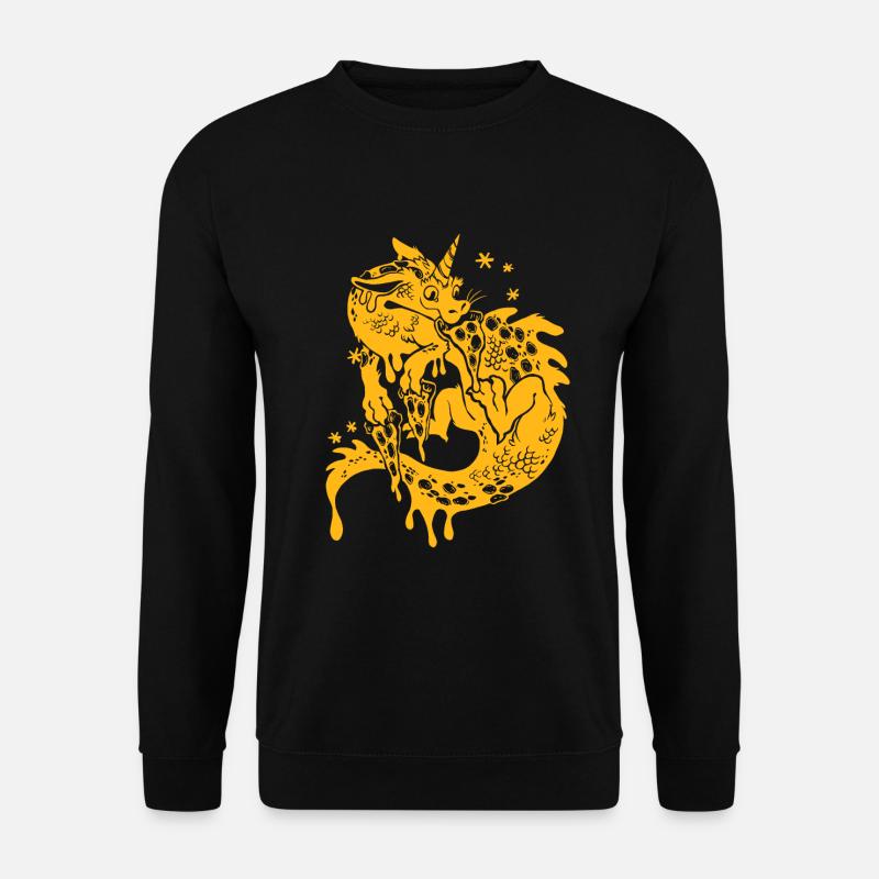 Pizza-Drache - Unisex Pullover - Schwarz